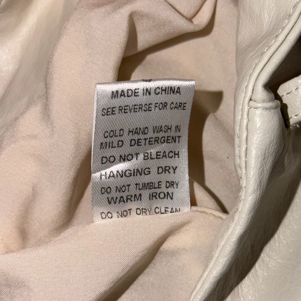 Olivaceous Small Faux Leather High‎ Waisted Shorts Cream Neutral Minimalist Chic